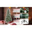 Arbre de Noël 5 pi avec branches enneigées, 1131 pointes, baies rouges, pin, structure à branches articulées, arbre à base en métal, installation rapide givré 47 po, base