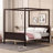 Wood Canopy Platform Bed-534843671
