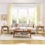 Table d'appoint avec tablette tissée, table d'appoint Boho avec rangement