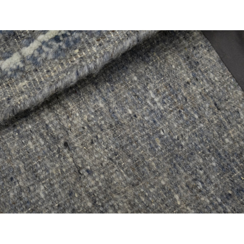 Tapis oriental bleu abstrait 8 x 10 moderne