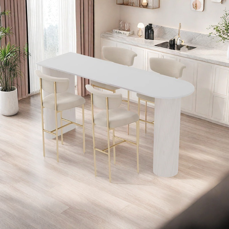 Hemby, White, 41.3"H x 70.8"L x 15.7"W