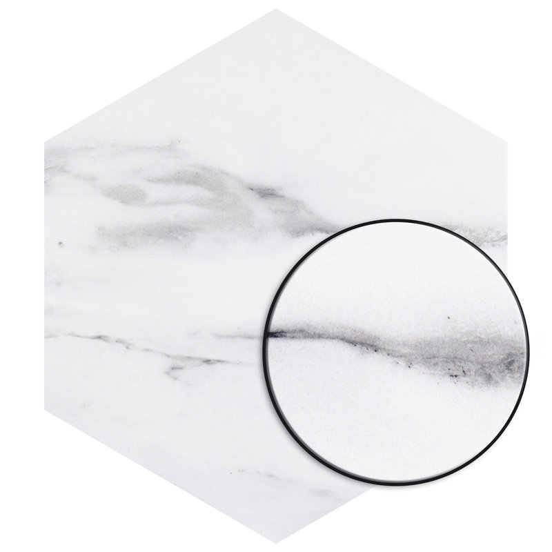 BioTech 11" x 13" Porcelain Marble Look Wall & Floor Tile