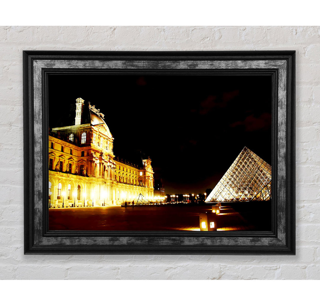 Paris Louvre Lights - Einzelner Bilderrahmen Kunstdrucke