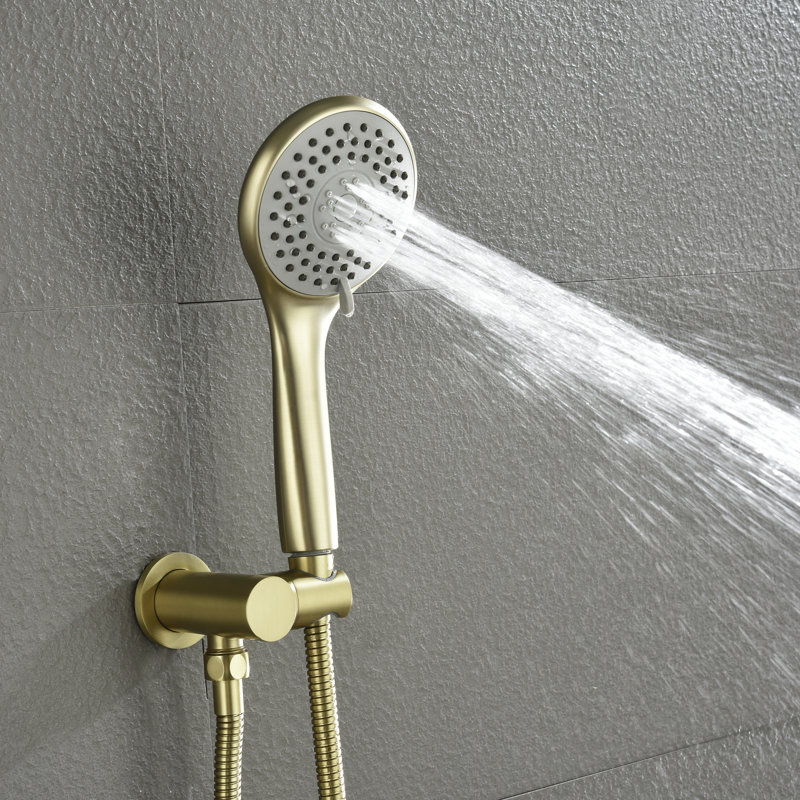 Système de pomme de douche à haute pression de 10 pouces - Dispositifs de pomme de douche à main à 3 réglages - Valve à pression équilibrée incluse