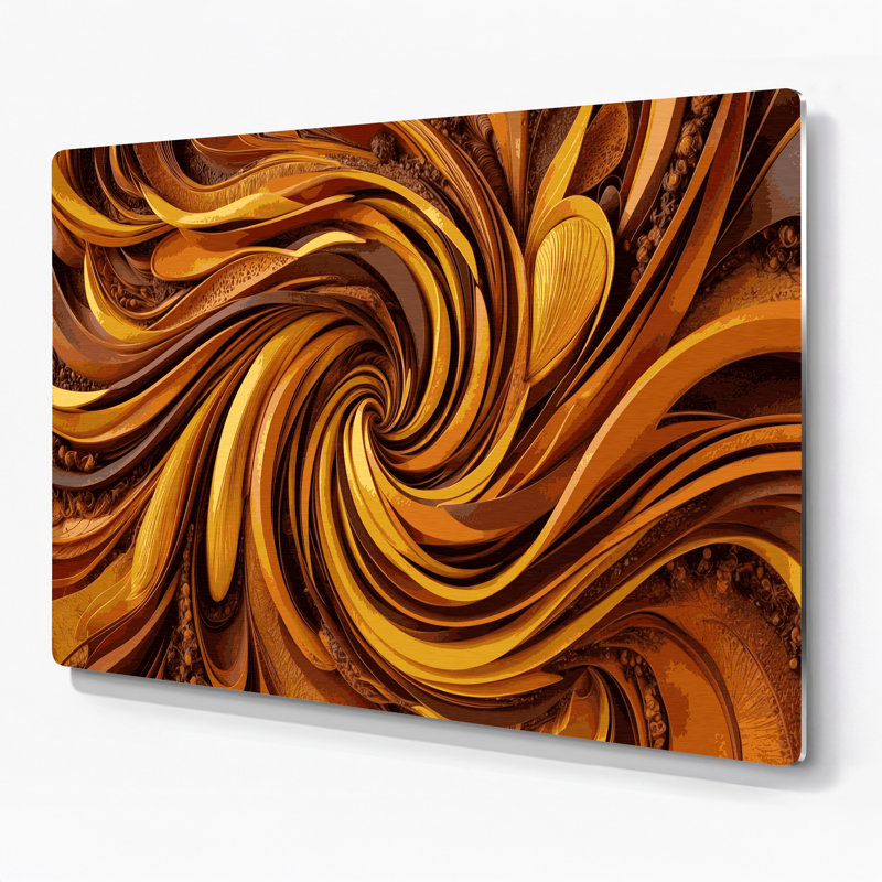 Art mural Biomorphic Abstraction 6 en métal brun