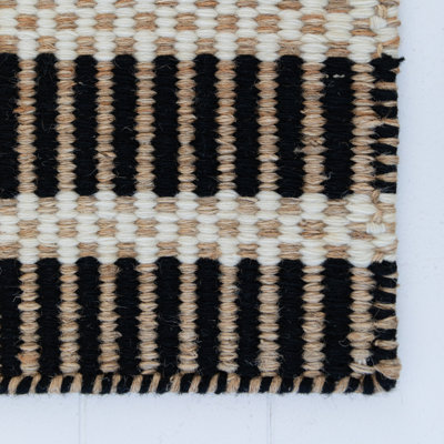 Jute & Wool Striped Rug