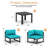 Qui 8 - Person Modern Aluminum Outdoor Sectional Seating Group with Cushions & Coffee Table, Rust-Resistant Patio Conversation Set-880619959-907778626