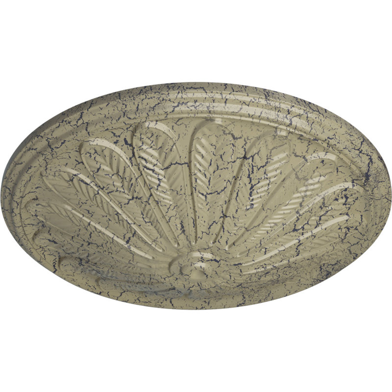 Médaillon de plafond Endorathane Nestor, 25 7/8 po x P 2 1/4 po (pour auvents jusqu'à 5 po), finition peinte à la main ombre de nuit
