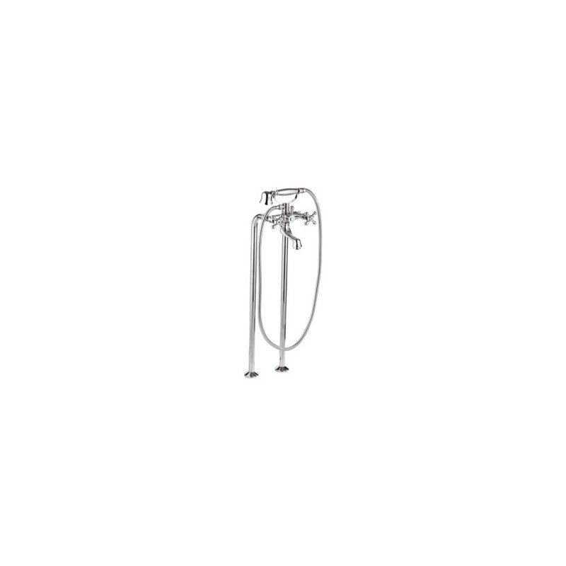 2 Handle Floor Clawfoot Tub Faucet with Diverter