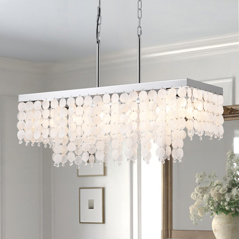 Lustre 6 lumières Adeboye, Chrome chrome