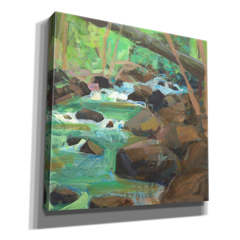 «Millwood Pines» «Under And Over» par Angela Saxon, art mural sur toile, 26 po x 26 po, H 12 po x l 12 po x P 0,75 po