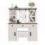 Bureau de coiffeuse 43,3 "avec miroir lumineux, tabouret de rangement et station de charge