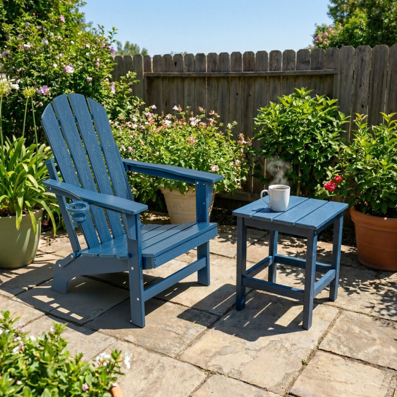 Chaise Adirondack pliable pour l'extérieur, Marine, 1