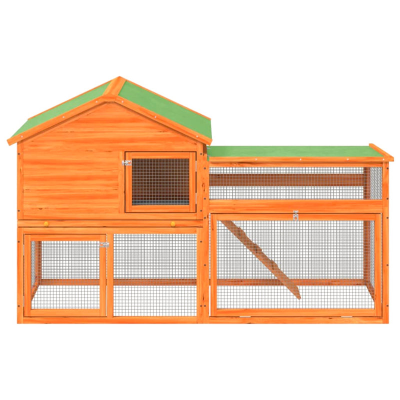 Eastham Small Animal Hutch, Brown/Green