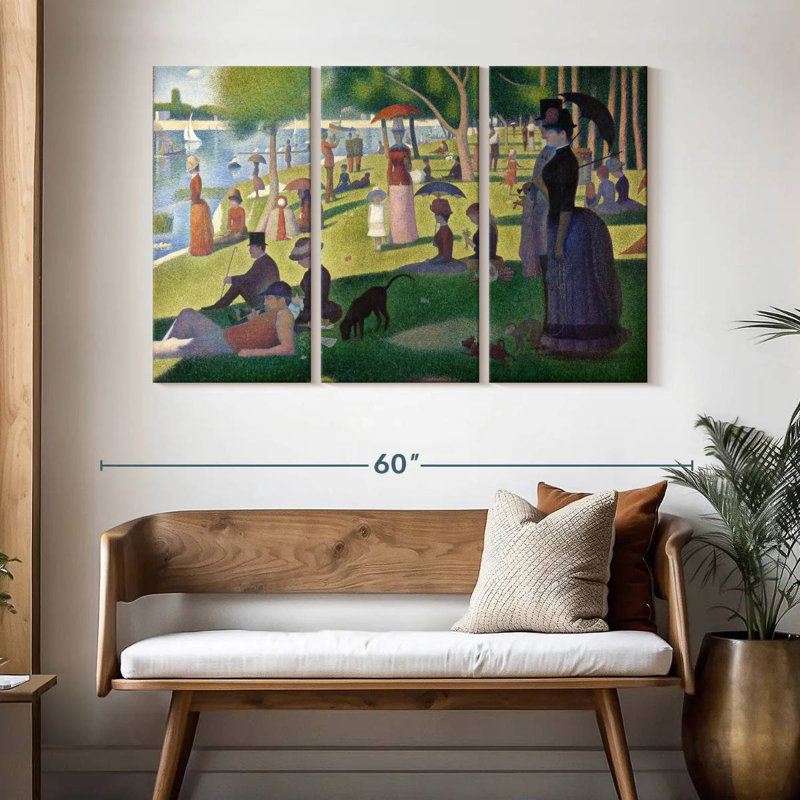 Leisha un dimanche sur la Grande Jatte, H 32 po x l 50 po