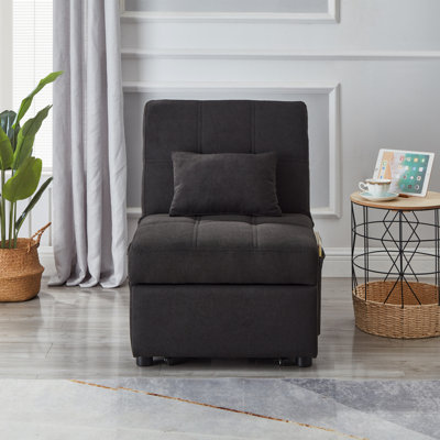 Salon, chambre à coucher avec fauteuil inclinable en tissu de lin