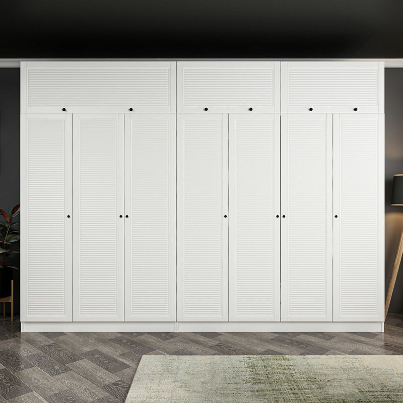 Elina Manufactured Wood Wardrobe, 255cm H x 315cm W x 52cm D