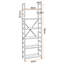 60cm W Manufactured Wood Height -Adjustable Shelving Unit