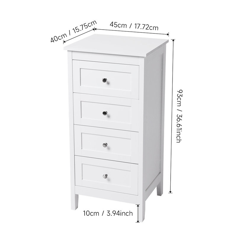 Denfield 45cm W 4 - Drawer Chest of Drawers