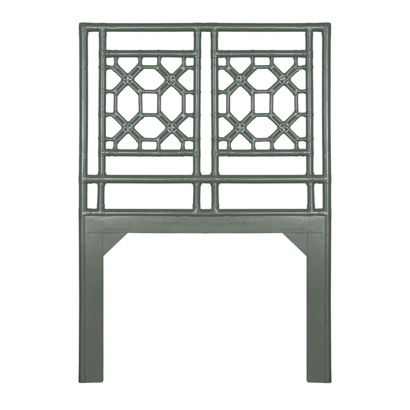 Lattice Back Platform Bed, Twin XL, Evergreen