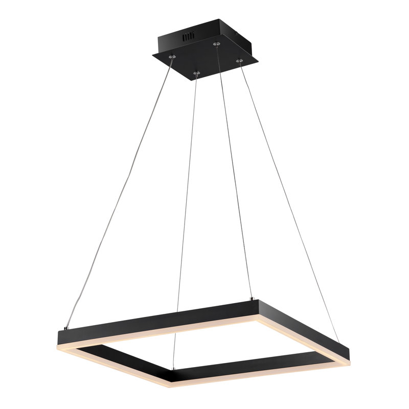 Pradyumna 1 - Light Black LED Pendant, 74" H x 15.75" W x 15.75" D