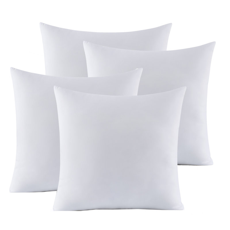 4pc Throw Pillow Set Indoor/outdoor Reversible Pillow Insert (set Of 4), Various Sizes, Square 16"