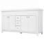 Meuble-lavabo avec lavabo double en résine, 3 tiroirs, 4 portes et mécanisme de fermeture en douceur pour les salles de bain de taille moyenne à grande