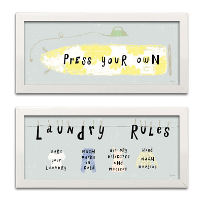 « lessive rules i & ii », ensemble de 2 pièces d’art textuel