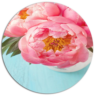 Bouquet de lumières rose pivoine fleurs-impression