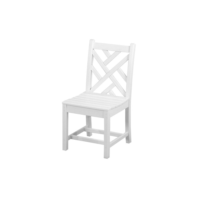 Chaise de salle à manger Lakeside POLYWOOD Chippendale, Blanc