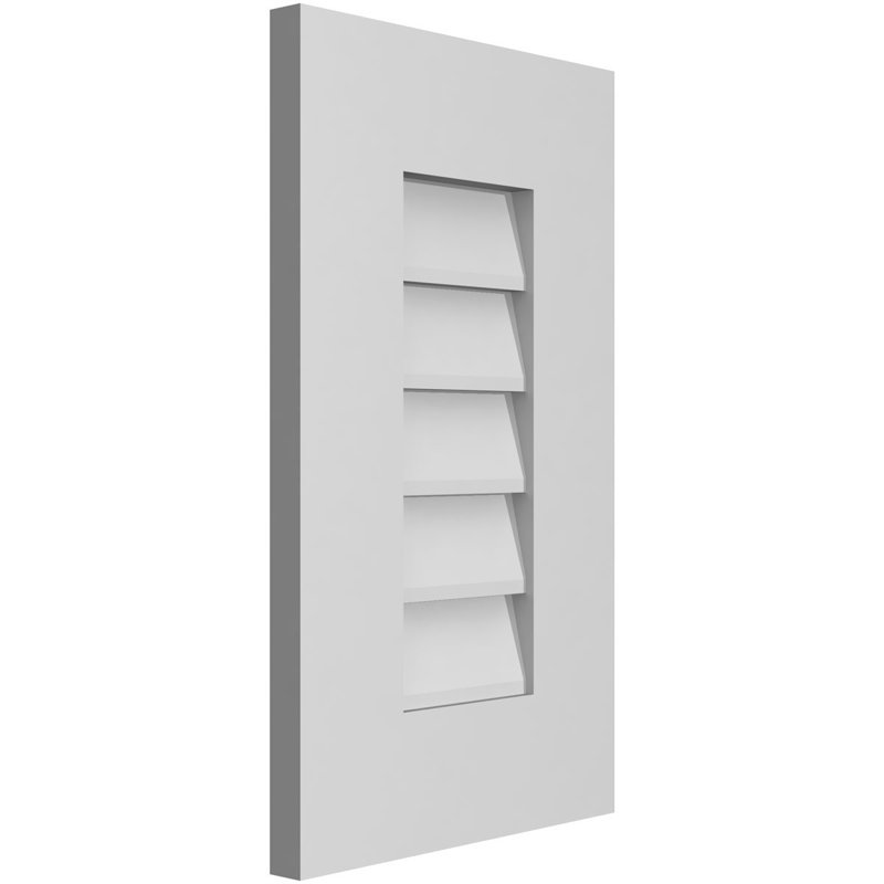 Vent à pignon rectangulaire en uréthane non-fonctionnel, H 20 po x l 12 po x P 1 po