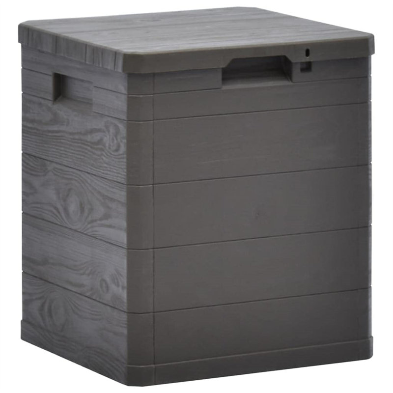 Dakota Fields Alaga 44cm W 90L Plastic Lockable Deck Box in Brown