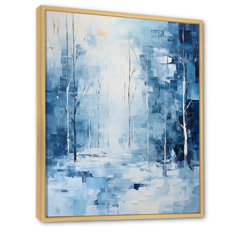 Snow Winters Solitude II - impression, Cadre naturel flottant, H 32 po x l 16 po x P 1 po
