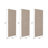 Sagebrook Home Set of 3 24X63 Chinati Dimensional Plaster Art.