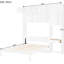 Grand lit mural blanc avec bureau et rangement intégrés, idéal pour les petits appartements, conception peu encombrante, support de matelas confortable, espaces compacts en contreplaqué, matériaux