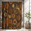 Rideau de douche avec tapis de bain-164422885