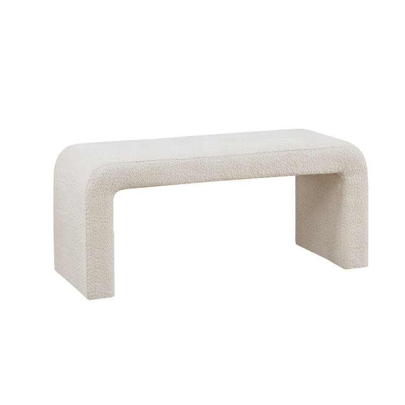 Banc Boucle crème l 42 po, Crème, crème