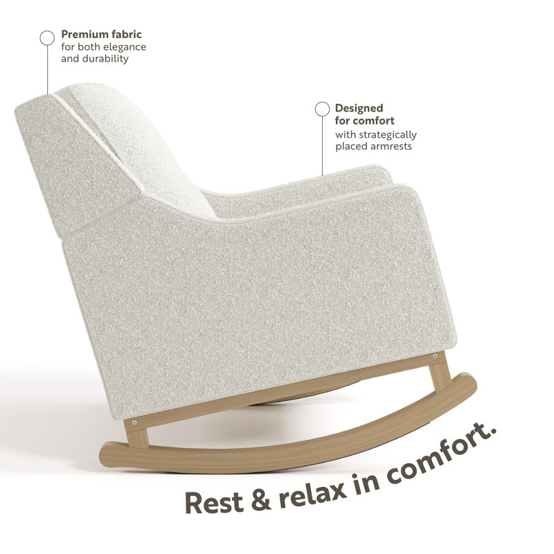 Pasadena Nursery Rocker, Ivory Boucle