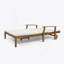 Double chaise longue de patio avec coussin-414613826