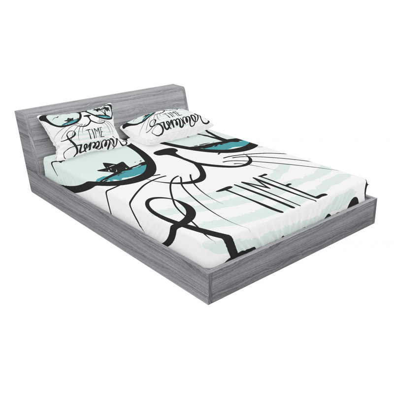 Microfiber Sheet Set, Queen Sheet Set with Fitted Sheet