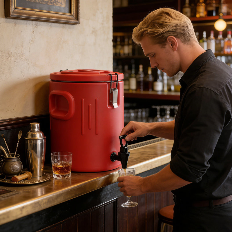 4.09 Gal Insulated Beverage Dispenser, 524fl oz