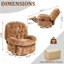 Fauteuil inclinable, berçant et pivotant à 360 ° avec repose-pieds escamotable et rembourré de mousse à haute densité-2014022480