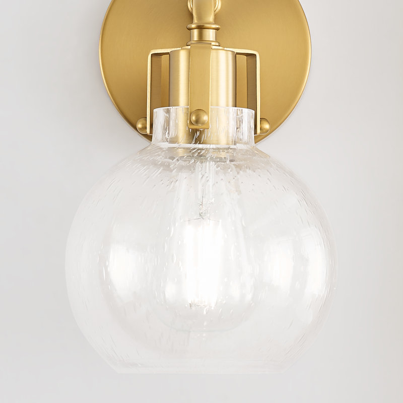 Clara 1 - Light Armed Sconce, Burnished Brass