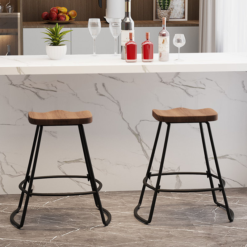 Abreu Swivel Counter Stool with Metal Frame, Counter Stool (24" Seat Height)