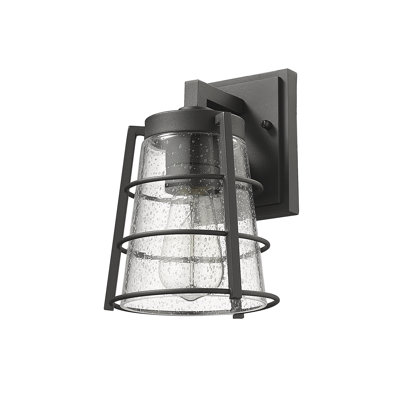 Lanterne murale d'extérieur à 1 ampoule noire Charley