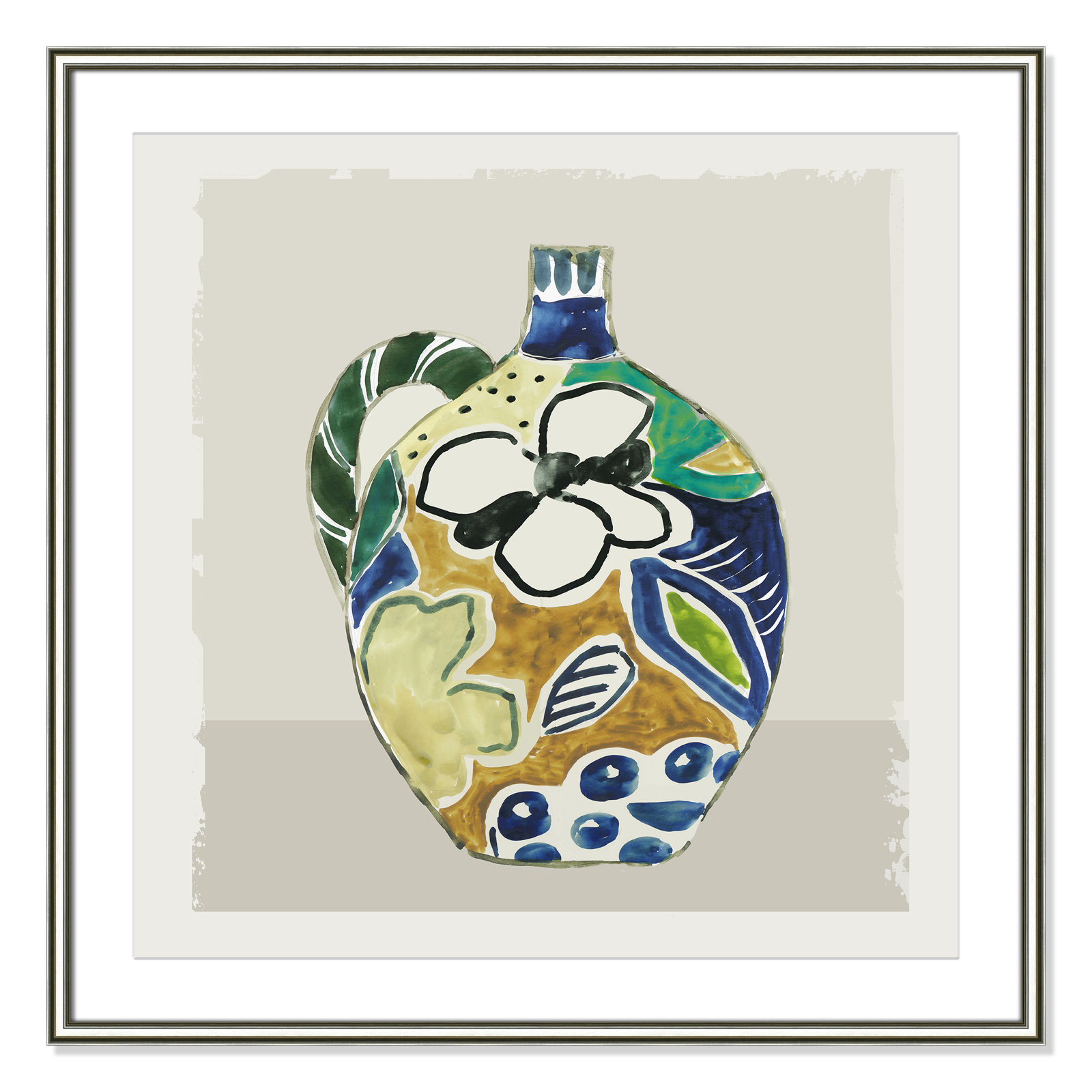 Picasso Vase by Aimee Wilson, Silver, 28.75" H x 28.75" W x 0.88" D