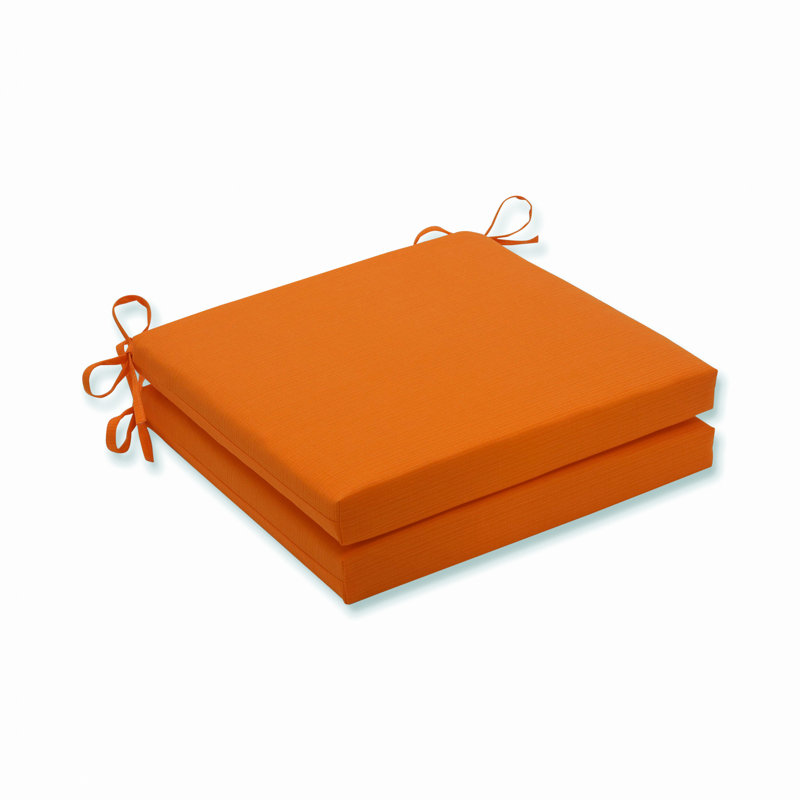 Outdoor 3'' Dining Chair Cushion, Light Orange T-Spun Polyester