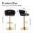 Swivel Upholstered Adjustable Height Bar Stool-1302437034