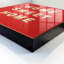 Key cabinet, Opens to the left, 30x30x5, White, The inscription HOME SWEET HOME on a red background, 