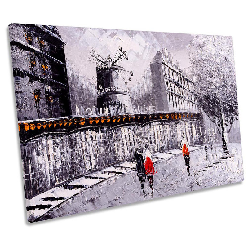 Paris Street City - Wrapped Canvas Print, 30.5cm H x 45.7cm W